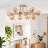 Chehalis 12-lichts plafondlamp met bolkappen, retro modern, rond ø 76 cm, G9