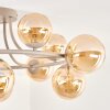 Chehalis 12-lichts plafondlamp met bolkappen, retro modern, rond ø 76 cm, G9
