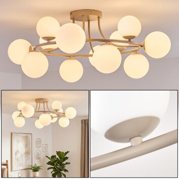 Chehalis 12-lichts plafondlamp bol, ronde plafondlamp ø 76 cm voor woonkamer