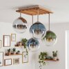 Gastor 4-lichts plafondlamp met bolkappen, E14, retrostijl voor woonkamer