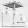 Gastor 4-lichts plafondlamp met bolkappen, E14, retrostijl voor woonkamer
