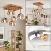 Koyoto plafondlamp 5-lichts met bolkappen E14, boho retro eetkamerlamp