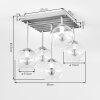 Koyoto plafondlamp 5-lichts met bolkappen E14, boho retro eetkamerlamp