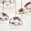 Koyoto plafondlamp 5-lichts met bolkappen E14, boho retro eetkamerlamp
