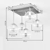 Koyoto 5-lichts plafondlamp met bolkappen, E14 voor woonkamer en eetkamer