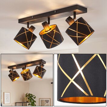 Opatija moderne plafondlamp met 3 verstelbare spots, E14, grafisch lijnpatroon
