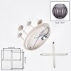Koyoto 4-lichts globe plafondlamp met ronde bolkappen, E14, Ø 38 cm, retro modern