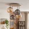 Koyoto plafondlamp met bolkappen, 4-lichts ronde lamp voor eetkamer