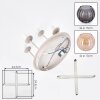 Koyoto plafondlamp met bolkappen, 4-lichts ronde lamp voor eetkamer