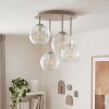 Koyoto plafondlamp rond Ø 38 cm, 4-lichts met bolvormige kappen, retro