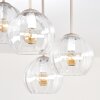 Koyoto plafondlamp rond Ø 38 cm, 4-lichts met bolvormige kappen, retro