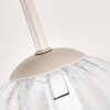 Moderne Cluster-plafondlamp Koyoto met 4 heldere geribbelde glazen kappen ø 15 cm