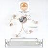 Chehalis retro 6-lichts plafondlamp met bolkappen, G9, ø 58 cm, voor woonkamer