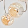 Chehalis retro 6-lichts plafondlamp met bolkappen, G9, ø 58 cm, voor woonkamer