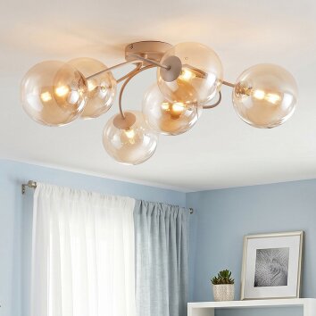 Chehalis plafondlamp met bolkappen, 6-lichts G9, ronde globevorm ø 64 cm