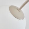 Moderne Kogellamp Chehalis met 6 witte glazen bollen, zandkleurig metaal ø 58 cm