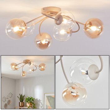 Chehalis bolvormige plafondlamp 6-lichts, ø 58 cm, rond globe-design