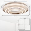 LED plafondlamp Melin, 3 ringen, 3000 Kelvin warmwit, 4000 neutraalwit, 6000 daglichtwit