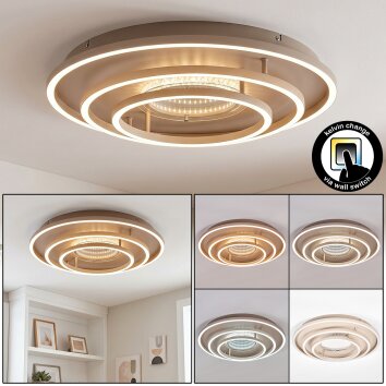 Melin LED plafondlamp rond met ringdesign, 51,1 cm, instelbare lichtkleur