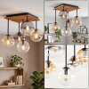 Gastor 5-lichts plafondlamp met bolvormige kappen, E14, vintage boho