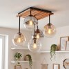 Gastor 5-lichts plafondlamp met bolvormige kappen, E14, vintage boho
