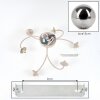 Chehalis 6-lichts plafondlamp woonkamer met bolvormige kappen, G9, ø 64 cm