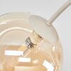 Moderne Cluster-plafondlamp Chehalis met 6 amberkleurige glazen bollen, ø 15 cm