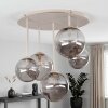Chehalis vintage plafondlamp met bolkappen, 5-lichts G9, rond Ø 45 cm