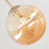 Moderne cluster-plafondlamp Chehalis met 5 amberkleurige glazen bollen ø 15 cm