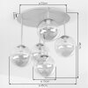 Chehalis bolvormige plafondlamp 5-lichts, ronde plafondverlichting Ø 45 cm