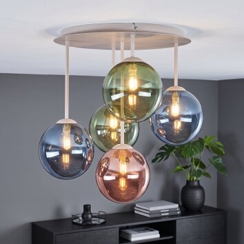 Chehalis bolvormige plafondlamp 5-lichts, ronde plafondverlichting Ø 45 cm