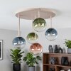 Chehalis 5-lichts plafondlamp met bolvormige kappen voor woonkamer, ø 43 cm