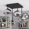 Koyoto 4-lichts plafondlamp met bolkappen, retro voor woonkamer en eetkamer