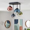 Cluster-plafondlamp Koyoto met 4 kleurrijke glazen bollen en E14-fittingen