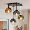 Cluster-plafondlamp Koyoto met 4 kleurrijke glazen bollen en E14-fittingen