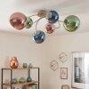 Chehalis plafondlamp met bolkappen, 6-lichts G9, rond ø 64 cm, retro-vintage