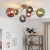 Chehalis plafondlamp met bolkappen, 6-lichts G9, rond ø 64 cm, retro-vintage