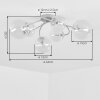 Chehalis retro plafondlamp bollen, gebogen 6-lichts design, ø 64 cm