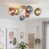 Chehalis ronde 6-lichts plafondlamp met bolkappen, Ø 64 cm, retro vintage