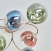 Chehalis ronde 6-lichts plafondlamp met bolkappen, Ø 64 cm, retro vintage