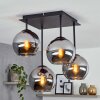 Koyoto 4-lichts plafondlamp met bolkappen, E14, modern retro design