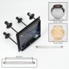 Moderne Cluster-plafondlamp Koyoto met 4 glazen bollen in amber, chroom en rookkleur