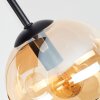 Moderne Cluster-plafondlamp Koyoto met 4 glazen bollen in amber, chroom en rookkleur