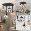 Koyoto 4-lichts plafondlamp met hangende bolkappen, modern retro design
