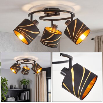 Alsen verstelbare plafondlamp 3-lichts met golfpatroon en kantelbare spots