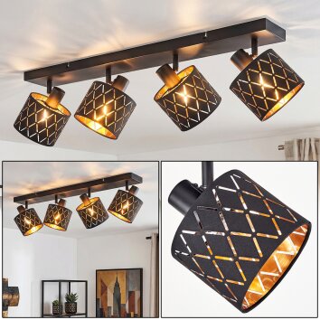 Alsen plafondlamp 4 spots E14 met draaibare en zwenkbare lampenkoppen