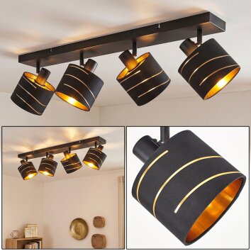 Alsen 4-lichts plafondlamp met draaibare en zwenkbare spots voor woonkamer