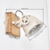 Scandinavische wandlamp Herford, verstelbare spotkop voor de leeshoek, zandkleurige kap