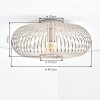 Scandinavische plafondlamp Oravi met open metalen kooiconstructie in zandkleur