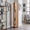 Natuurlijke houten vloerlamp Sernadelo met golvende opening en 4 E27-fittingen